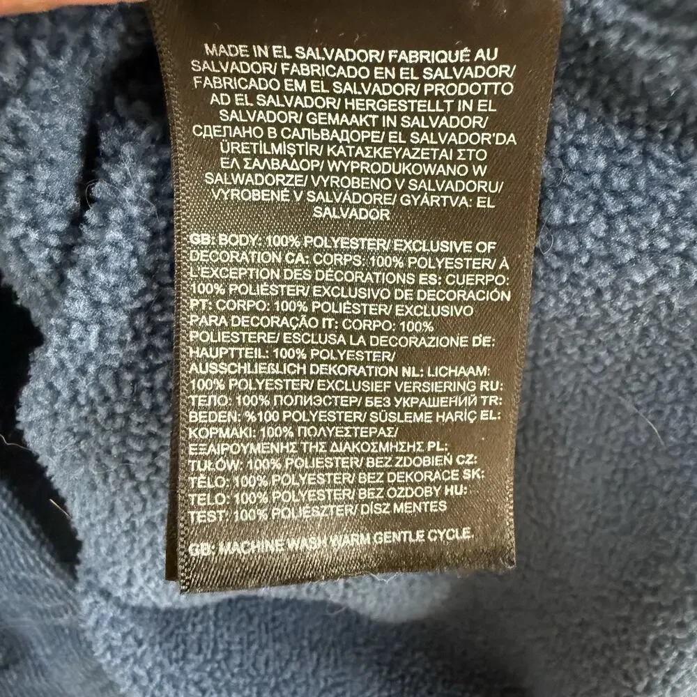 The North Face Fleece Pullover XXL Blue Quarter Zip Textured Sweater Knit